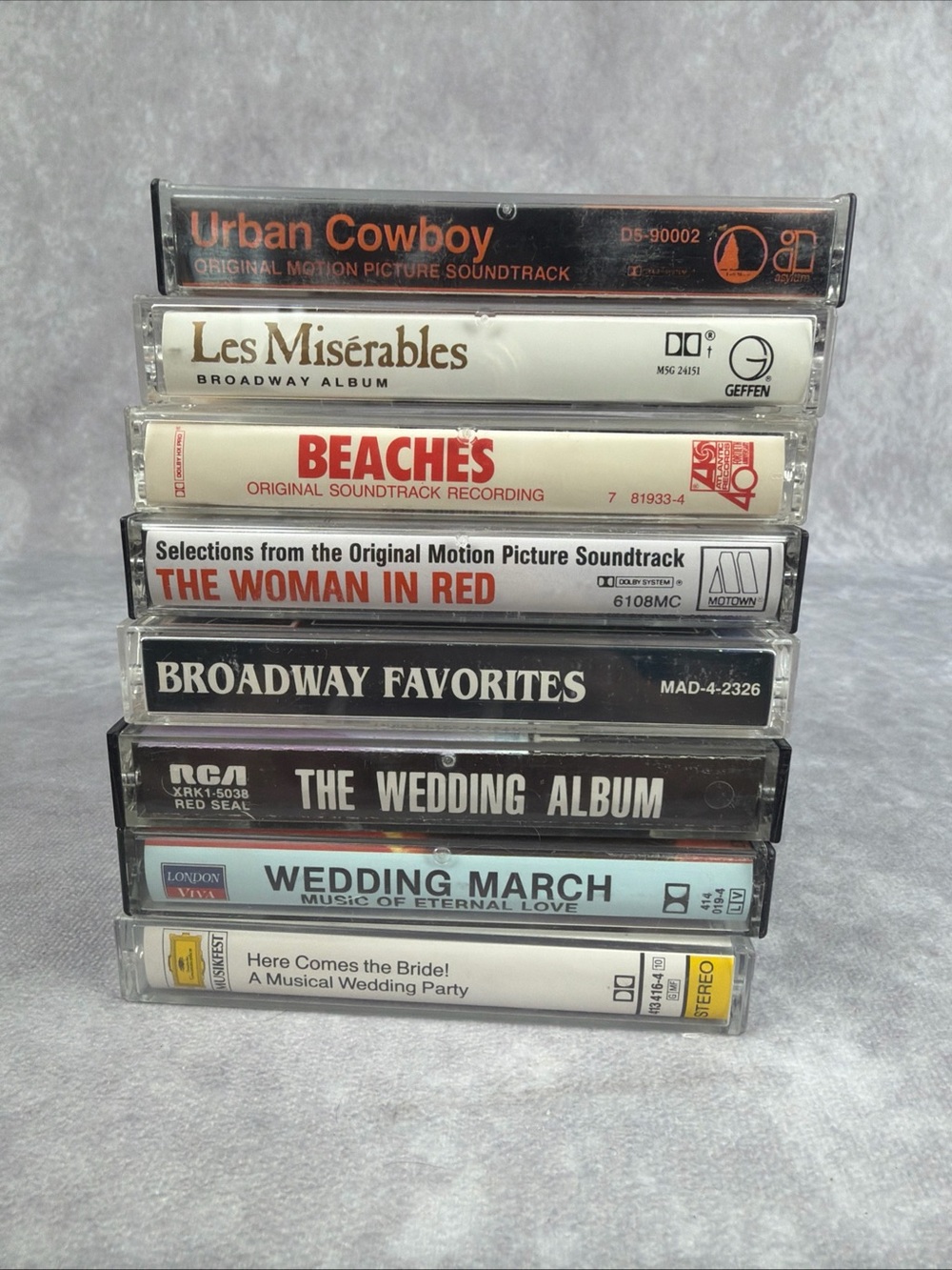VTG Cassette Tape Lot Urban Cowboy Les Miserables Beaches Soundtrack Broadway